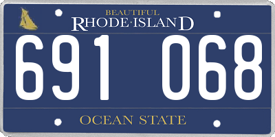 RI license plate 691068
