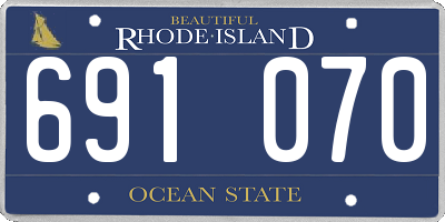 RI license plate 691070