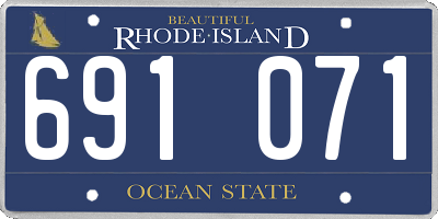 RI license plate 691071