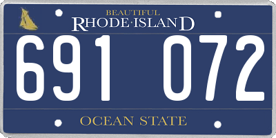 RI license plate 691072