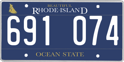 RI license plate 691074