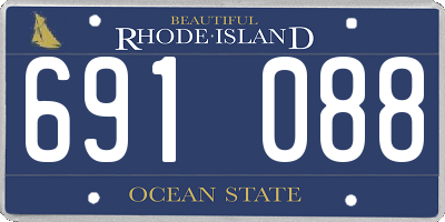 RI license plate 691088