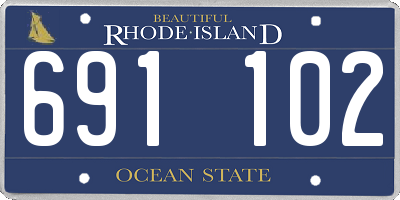 RI license plate 691102