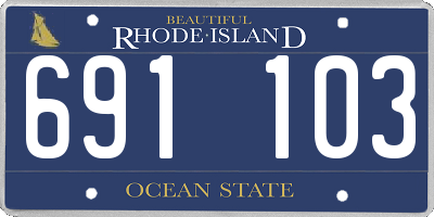 RI license plate 691103