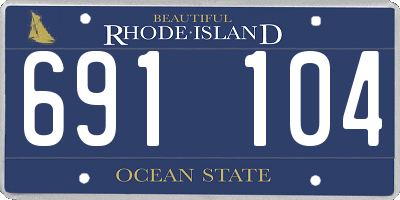 RI license plate 691104