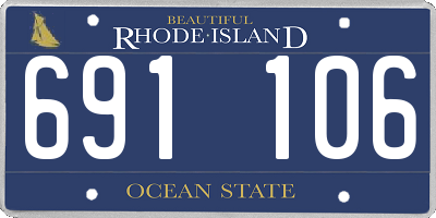 RI license plate 691106