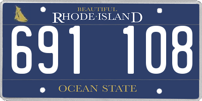 RI license plate 691108