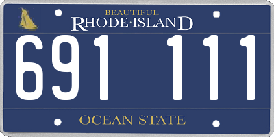 RI license plate 691111