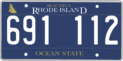 RI license plate 691112