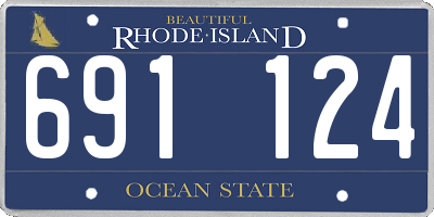RI license plate 691124