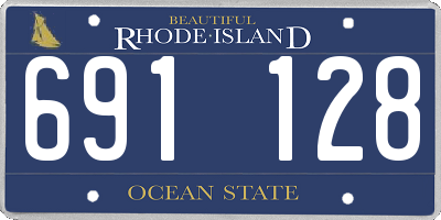 RI license plate 691128