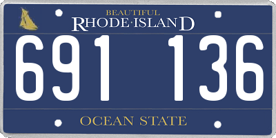 RI license plate 691136