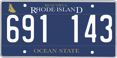 RI license plate 691143