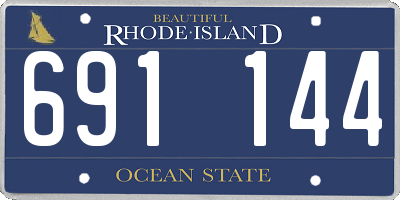 RI license plate 691144