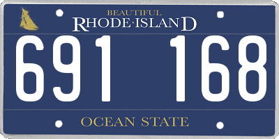 RI license plate 691168