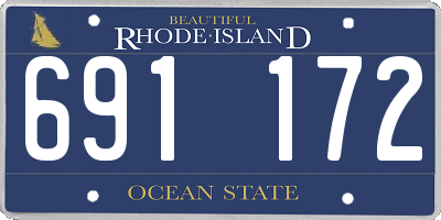 RI license plate 691172