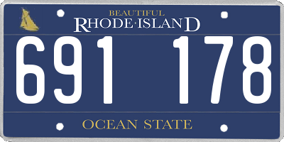 RI license plate 691178