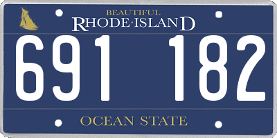 RI license plate 691182