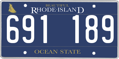 RI license plate 691189