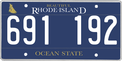 RI license plate 691192