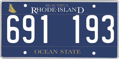 RI license plate 691193