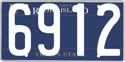 RI license plate 6912