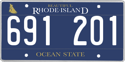 RI license plate 691201