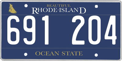 RI license plate 691204