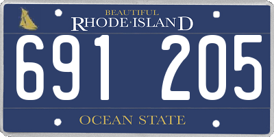 RI license plate 691205