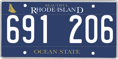 RI license plate 691206