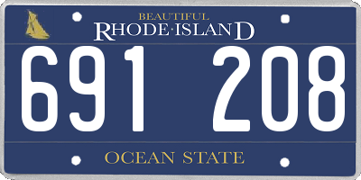 RI license plate 691208
