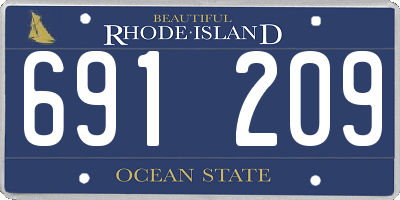 RI license plate 691209