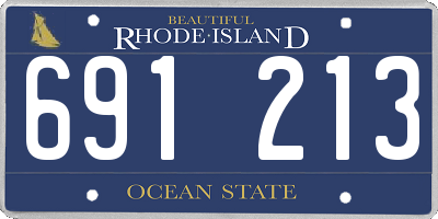 RI license plate 691213
