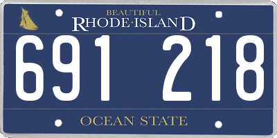 RI license plate 691218