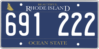 RI license plate 691222