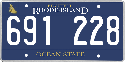 RI license plate 691228