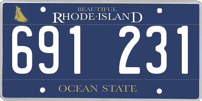 RI license plate 691231