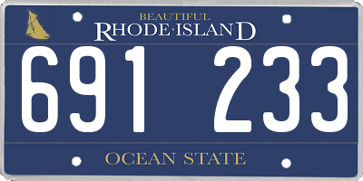 RI license plate 691233