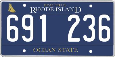 RI license plate 691236