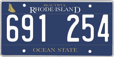 RI license plate 691254