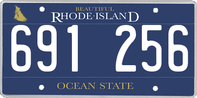 RI license plate 691256