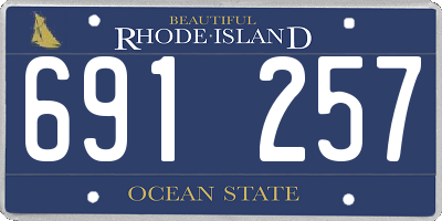 RI license plate 691257