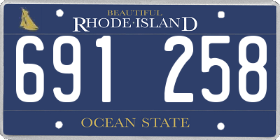 RI license plate 691258
