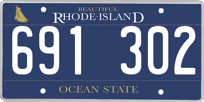 RI license plate 691302
