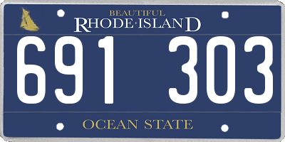 RI license plate 691303