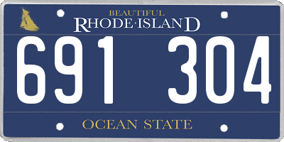 RI license plate 691304