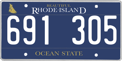 RI license plate 691305