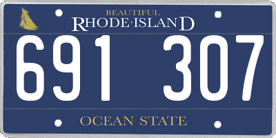 RI license plate 691307