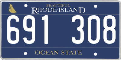 RI license plate 691308