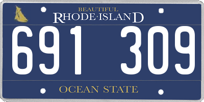 RI license plate 691309